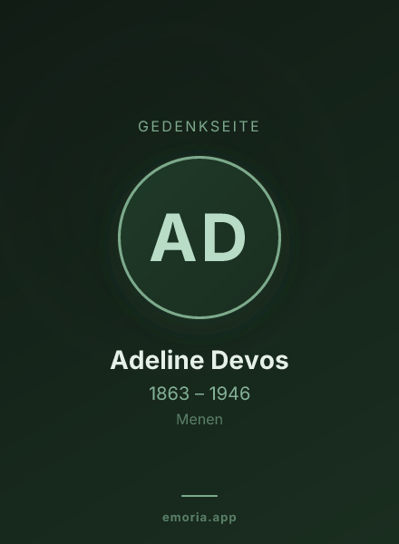 Gedenkportrait von Adeline Devos