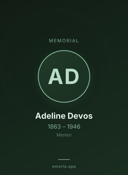 Memorial portrait of Adeline Devos