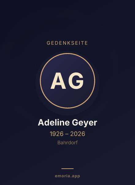 Gedenkportrait von Adeline Geyer