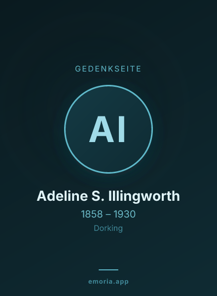 Gedenkportrait von Adeline S. Illingworth