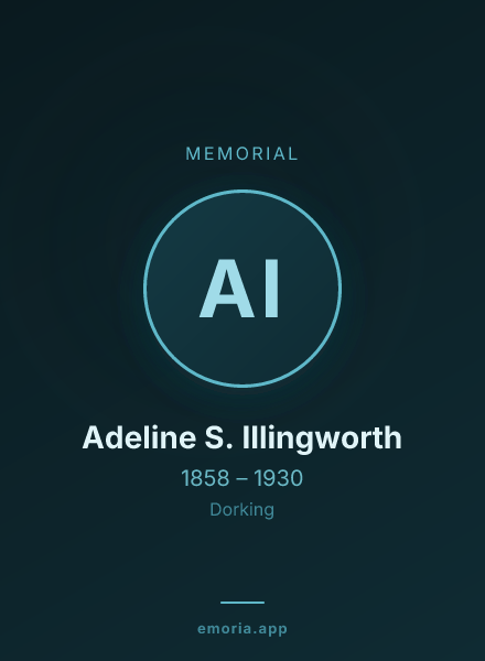Memorial portrait of Adeline S. Illingworth
