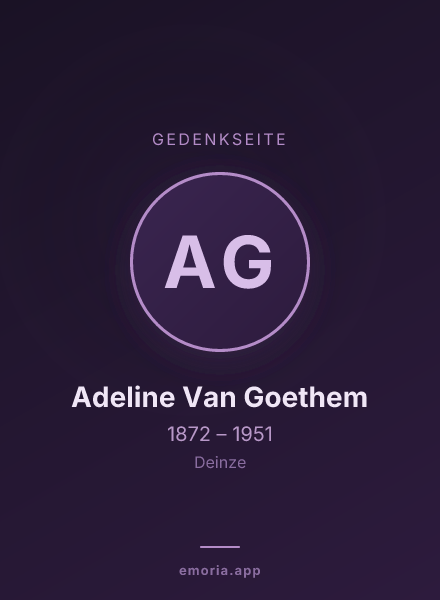Gedenkportrait von Adeline Van Goethem