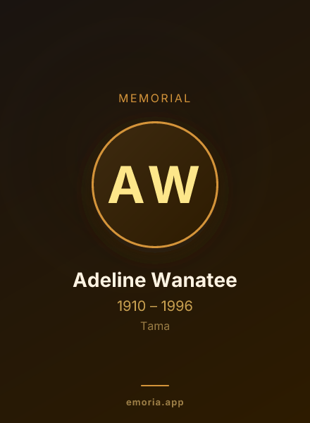 Memorial portrait of Adeline Wanatee