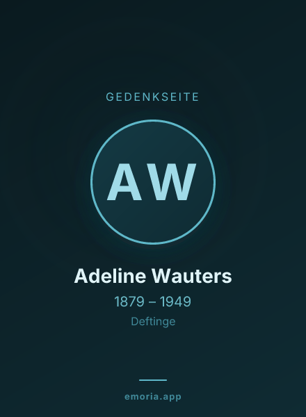 Gedenkportrait von Adeline Wauters