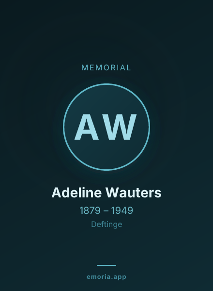 Memorial portrait of Adeline Wauters