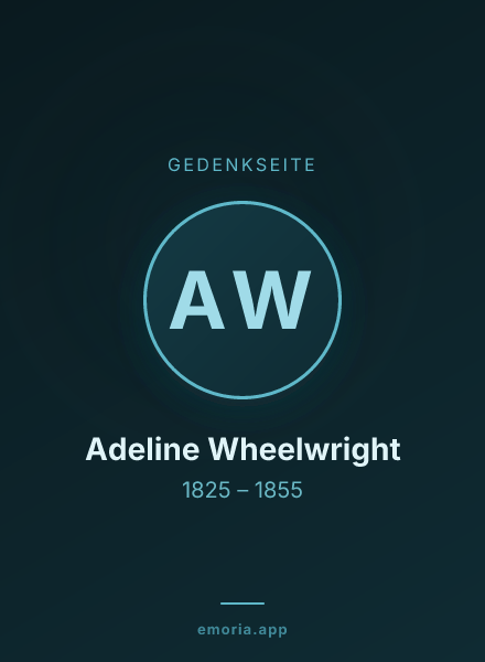 Gedenkportrait von Adeline Wheelwright