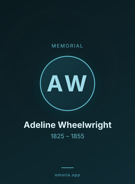 Memorial portrait of Adeline Wheelwright