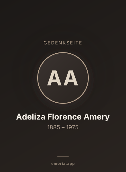 Gedenkportrait von Adeliza Florence Amery
