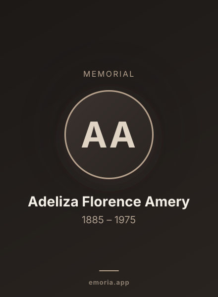 Memorial portrait of Adeliza Florence Amery