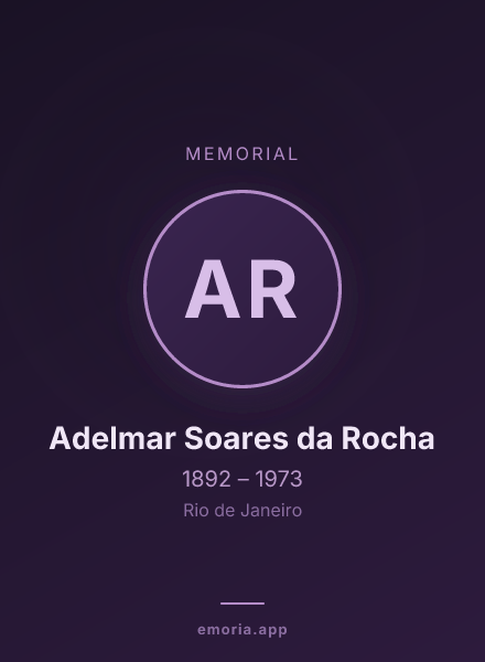 Memorial portrait of Adelmar Soares da Rocha