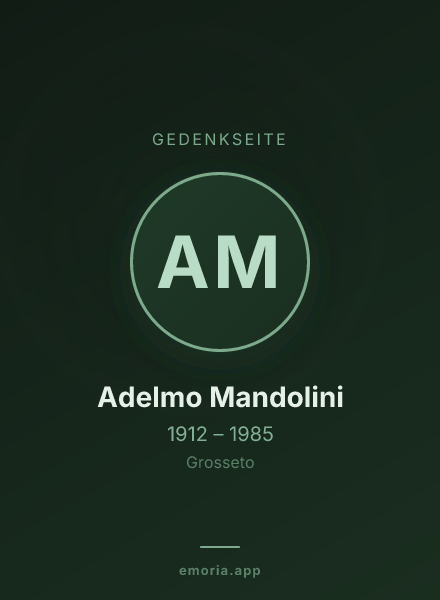 Gedenkportrait von Adelmo Mandolini