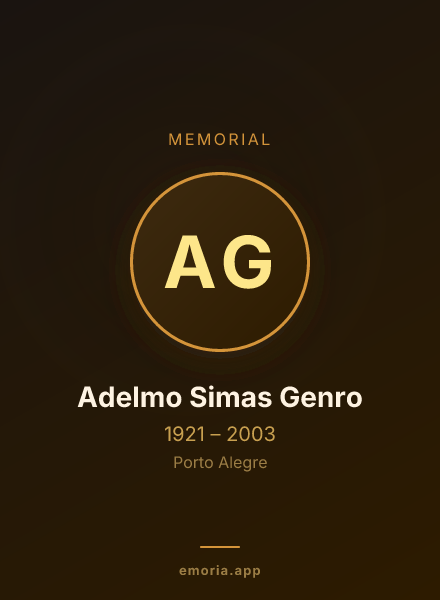 Memorial portrait of Adelmo Simas Genro