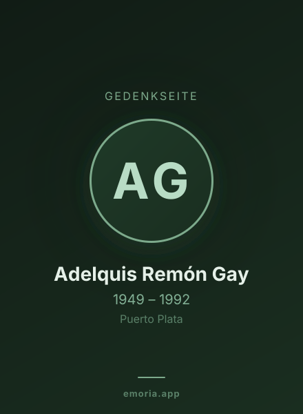 Gedenkportrait von Adelquis Remón Gay