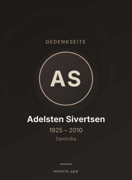 Gedenkportrait von Adelsten Sivertsen