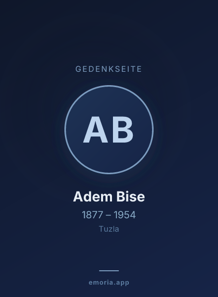 Gedenkportrait von Adem Bise