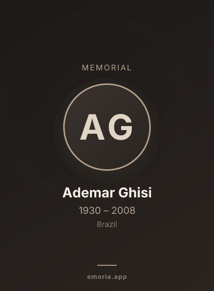Memorial portrait of Ademar Ghisi
