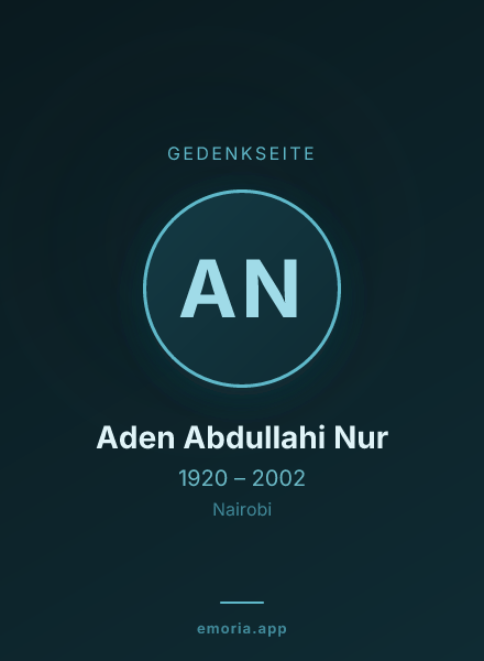 Gedenkportrait von Aden Abdullahi Nur