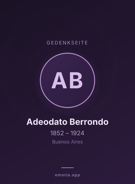 Gedenkportrait von Adeodato Berrondo
