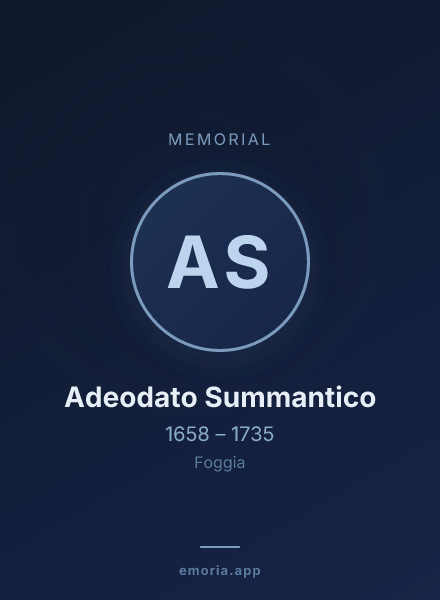 Memorial portrait of Adeodato Summantico