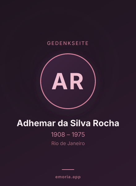 Gedenkportrait von Adhemar da Silva Rocha