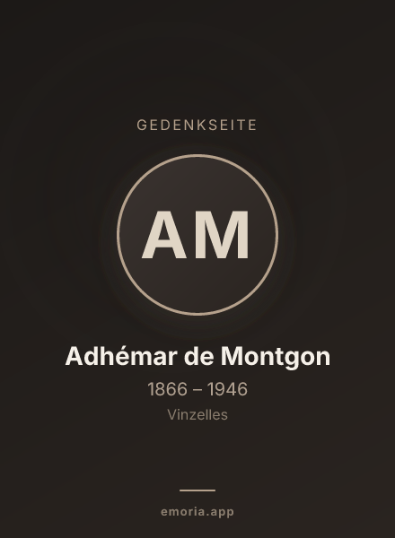 Gedenkportrait von Adhémar de Montgon
