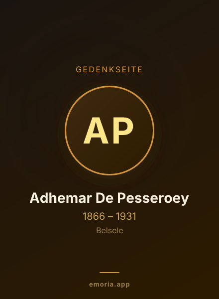 Gedenkportrait von Adhemar De Pesseroey