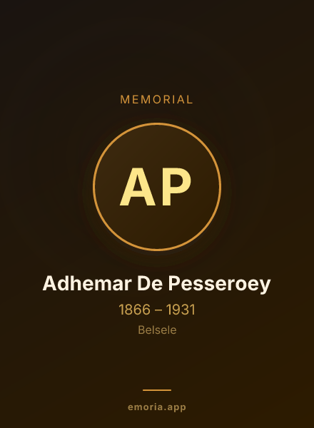 Memorial portrait of Adhemar De Pesseroey