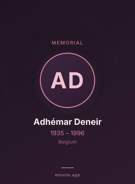 Memorial portrait of Adhémar Deneir