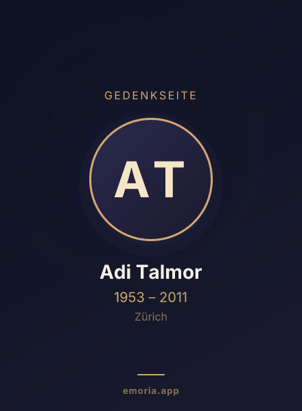 Gedenkportrait von Adi Talmor