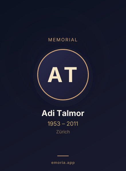 Memorial portrait of Adi Talmor