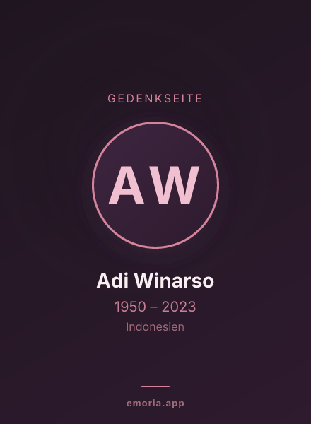 Gedenkportrait von Adi Winarso