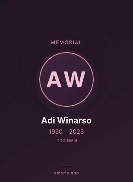 Memorial portrait of Adi Winarso