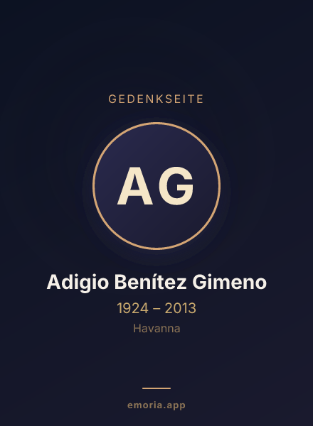 Gedenkportrait von Adigio Benítez Gimeno