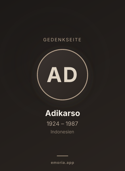 Gedenkportrait von Adikarso