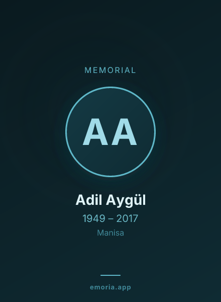Memorial portrait of Adil Aygül