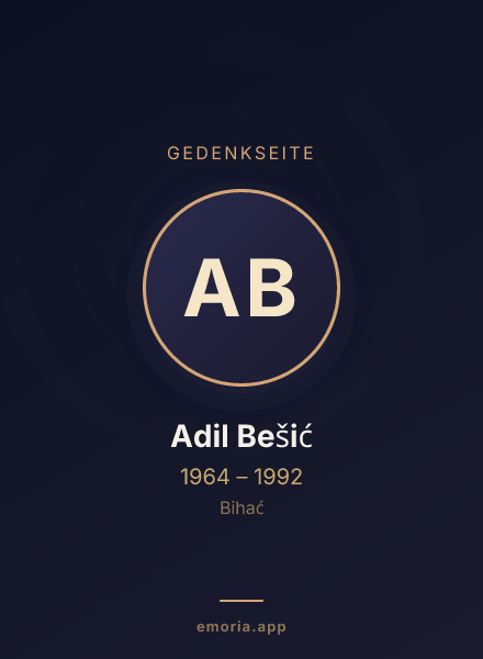 Gedenkportrait von Adil Bešić