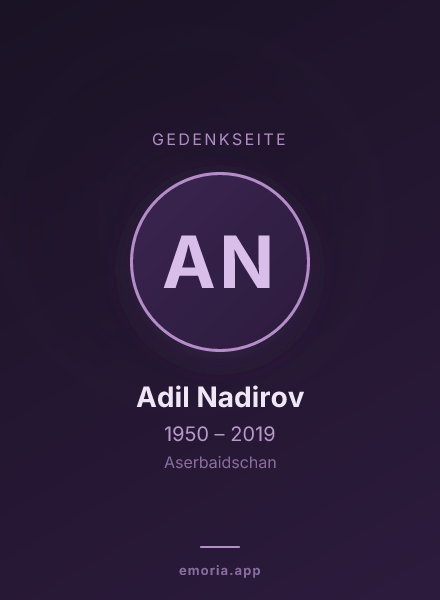 Gedenkportrait von Adil Nadirov
