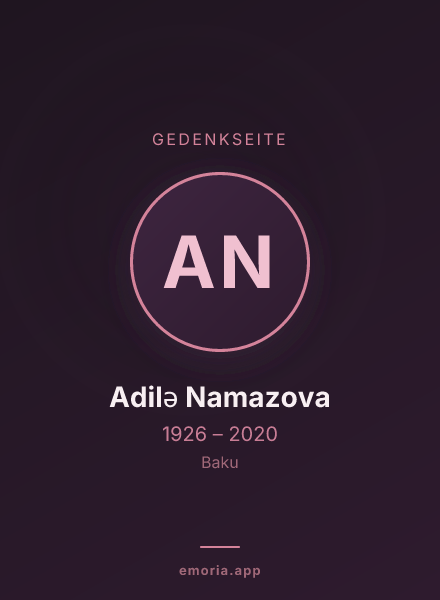 Gedenkportrait von Adilə Namazova
