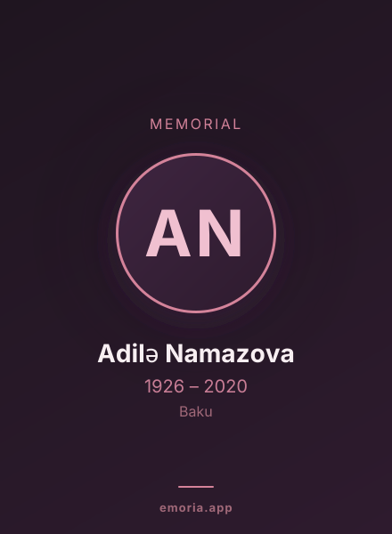 Memorial portrait of Adilə Namazova