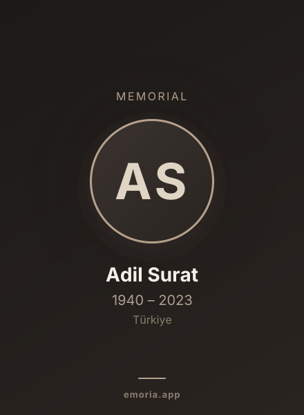 Memorial portrait of Adil Surat