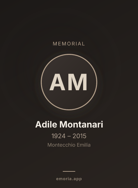 Memorial portrait of Adile Montanari