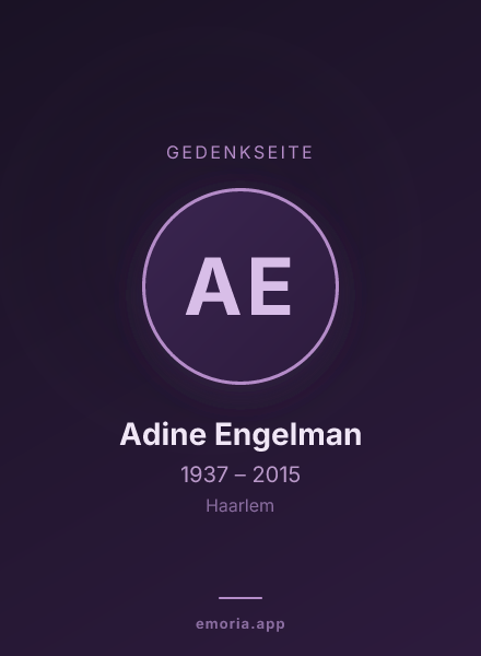 Gedenkportrait von Adine Engelman