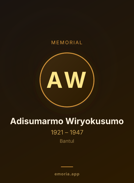 Memorial portrait of Adisumarmo Wiryokusumo