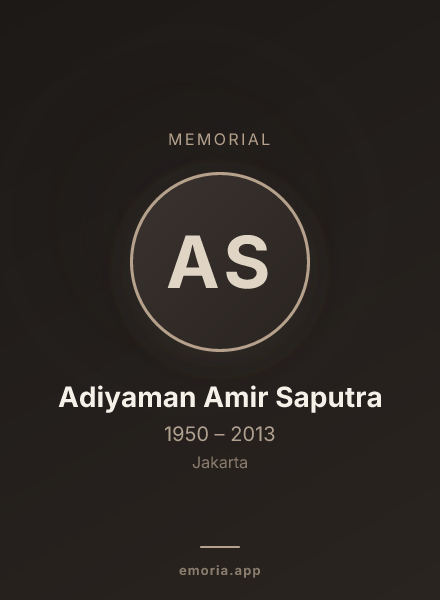 Memorial portrait of Adiyaman Amir Saputra