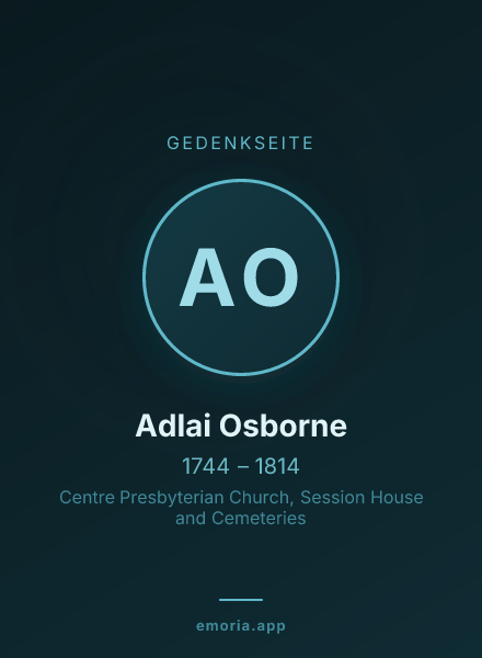 Gedenkportrait von Adlai Osborne
