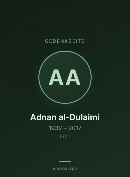 Gedenkportrait von Adnan al-Dulaimi
