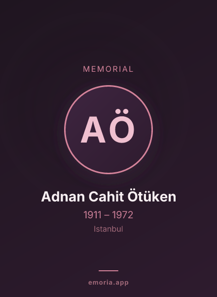 Memorial portrait of Adnan Cahit Ötüken