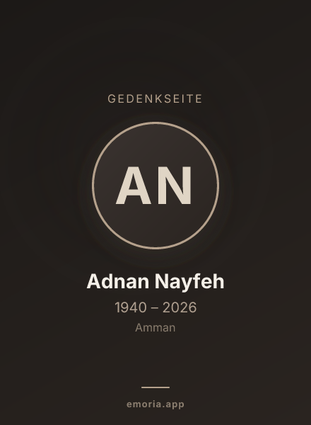 Gedenkportrait von Adnan Nayfeh