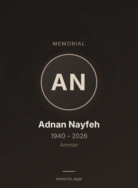 Memorial portrait of Adnan Nayfeh