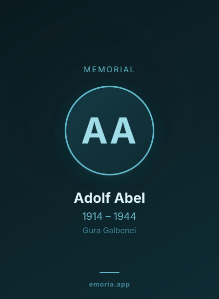 Memorial portrait of Adolf Abel
